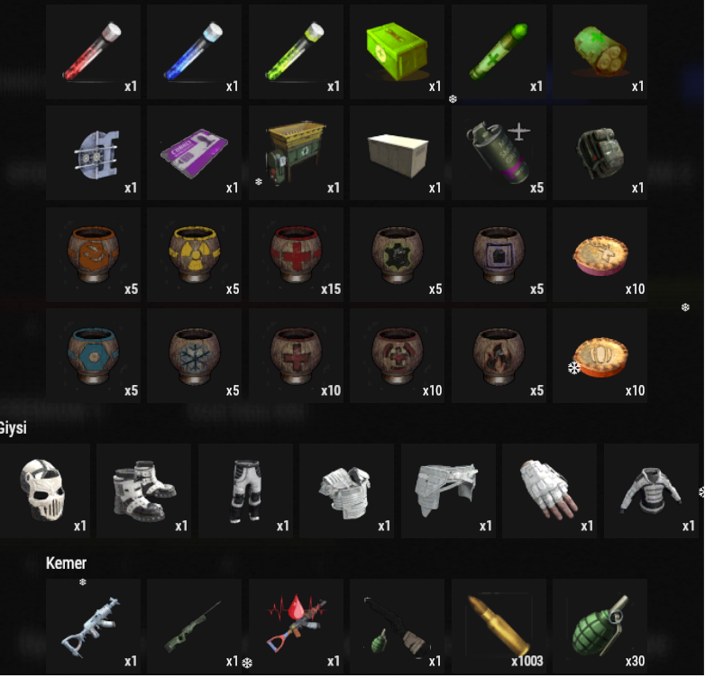 (10x Sunucusu) Özel İtem Kiti